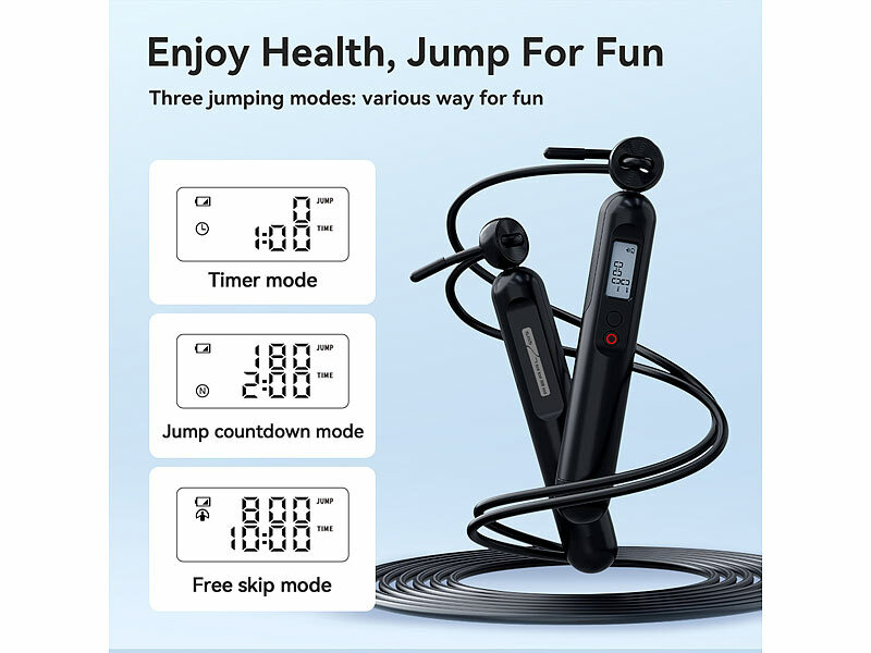 ; Premium-Kugellager-Springseile mit Bluetooth und App, Metall-Springseile Premium-Kugellager-Springseile mit Bluetooth und App, Metall-Springseile 