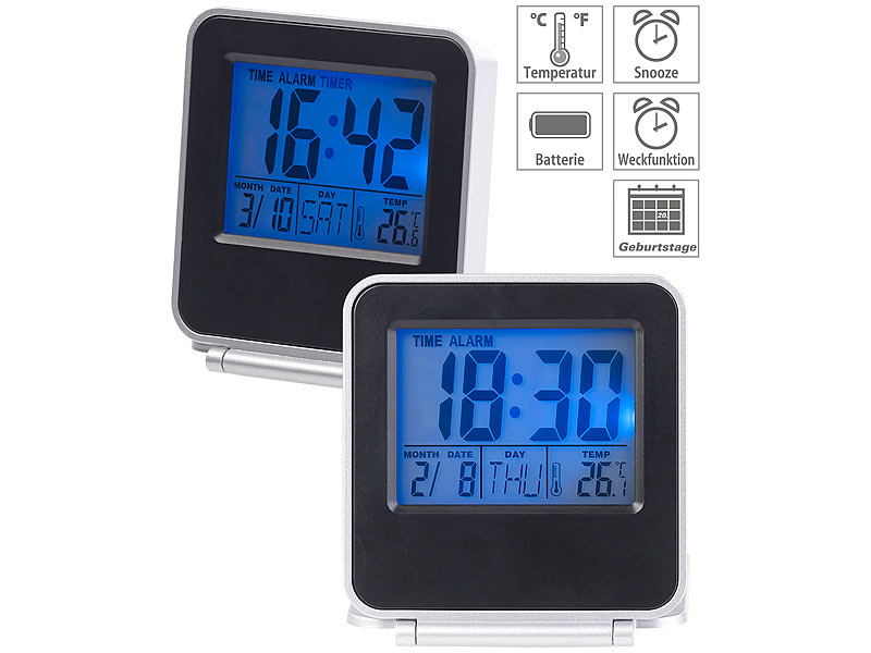 ; Funk-Wecker mit Thermometern Funk-Wecker mit Thermometern Funk-Wecker mit Thermometern Funk-Wecker mit Thermometern 