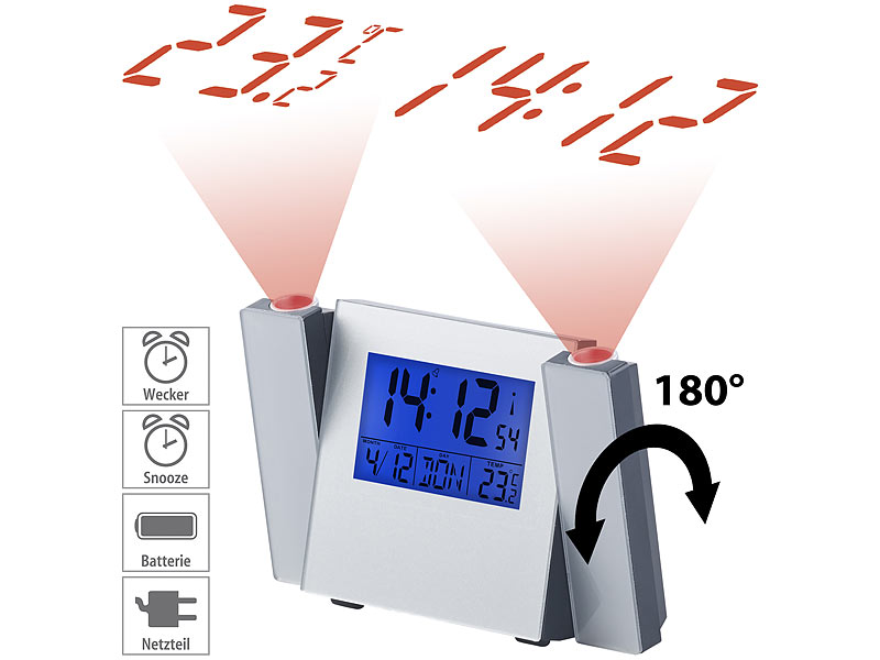 ; Funk-Wecker mit Thermometern Funk-Wecker mit Thermometern 