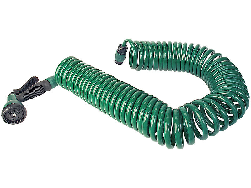 ; Spiralschlauch-Sets, Spiral GartenschläucheSchlauchspiralenSpiralgartenschläuche für BewässerungenBewässerungsschläuche für GärtenRasen Gärten Pflanzen Teiche Beete Vorgärten Bäume Sträucher Blumen Gemüse Obst  BewässerungenGartenzubehörSprühköpfe spiralförmige Zoll giessen Brausen Sprühpistolen 