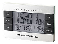 PEARL Wecker zum Aufhängen, Wecker mit Temperaturanzeige