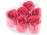 PEARL Rosenseife, Duft-Rose für Badewanne, Rosenköpfe-Seife