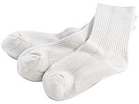 PEARL basic Socken aus Bambus-Viskose, 3 Paar in weiß, Gr. 35-38
