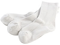 PEARL basic Socken aus Bambus-Viskose, 3 Paar in weiß, Gr. 43-46