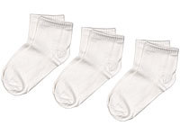PEARL basic Sneaker-Socken aus Bambus-Viskose, 3 Paar weiß, Gr. 35-38