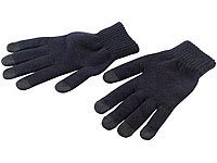 PEARL urban Strick-Handschuhe mit 5 Touchscreen-Fingerkuppen Gr. L; Strick-Mützen, Akku beheizbare Schuheinlagen Strick-Mützen, Akku beheizbare Schuheinlagen 