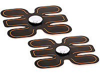 PEARL sports 2er-Set EMS-Bauchmuskel & Sixpack-Muskeltrainer mit je 6 Pads