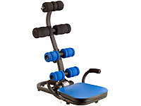 PEARL sports Heimtrainer HT-100 für Ihr komplettes Workout; Twisting Disk Bauch- & Hüft-Trainer, Heimtrainer mit Tablet-/ Laptop-Ablagen Twisting Disk Bauch- & Hüft-Trainer, Heimtrainer mit Tablet-/ Laptop-Ablagen 