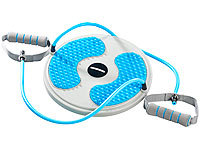 PEARL sports Fitness Twisting Disk mit Expander für Bauchmuskeln & Taille, Ø 28; Hula-Hoop-Reifen 