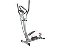 PEARL sports Komfort-Crosstrainer mit 5 kg Schwungmasse, Pulsmesser