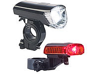 PEARL Fahrrad Licht, Fahrradbeleuchtung Set, Fahrradbeleuchtung Akku