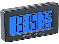 PEARL Digitaler Reisewecker, Mini Uhr, Nachttisch Uhr, Nachtuhr
