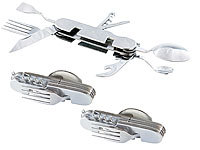 PEARL Taschenmesserbestecke, Taschenmesser mit Gabeln