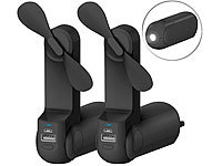 PEARL Handventilator mit Akku, Handventilator mit Powerbank