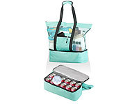 PEARL Badetasche, Strandtasche mit Kühlfach, Badetasche mit Kühlfach