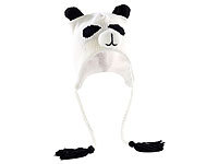 PEARL urban Tiermütze Panda, universelle Größe; Strick Handschuhe mit kapazitiven Fingerkuppen, Bartmützen Strick Handschuhe mit kapazitiven Fingerkuppen, Bartmützen 