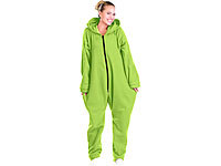 PEARL basic Jumpsuit aus flauschigem Fleece, grün, Größe M