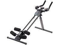 PEARL sports Ganzkörper-Fitness & Bauchtrainer HT-200 mit Trainingscomputer; Twisting Disk Bauch- & Hüft-Trainer, Heimtrainer mit Tablet-/ Laptop-Ablagen 