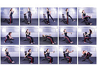 ; Heimtrainer mit Tablet-/ Laptop-Ablagen 