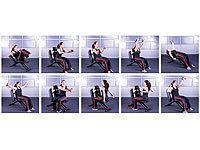 ; Heimtrainer mit Tablet-/ Laptop-Ablagen 
