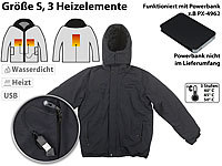 PEARL urban Beheizbare Outdoor-Jacke mit USB-Anschluss, 3 Heizelemente, Größe S; Herren Softshell-Jacken Herren Softshell-Jacken Herren Softshell-Jacken Herren Softshell-Jacken 