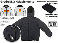 PEARL urban Beheizbare Outdoor-Jacke mit USB-Anschluss, 3 Heizelemente, Größe M; Herren Softshell-Jacken Herren Softshell-Jacken Herren Softshell-Jacken Herren Softshell-Jacken 