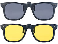 PEARL Sonnenclip Brille, Brillenaufsatz Sonnenbrille