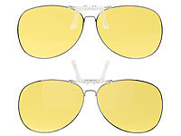 PEARL Aufstecksonnenbrille, Brille-Aufsätze, Brillen-Aufsatz-Clip