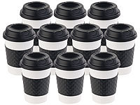 PEARL Isolierbecher, Tasse mit Deckel, Isolierbecher mit Manschette