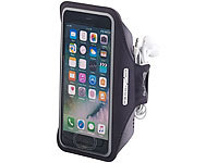 PEARL sports Sport-Armband-Tasche für Smartphones & iPhones bis 5,5", schweißfest; Twisting Disk Bauch- & Hüft-Trainer 