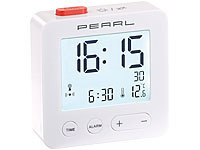 PEARL Reisewecker, Reisefunkwecker, Digitaler Funkwecker