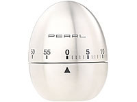 PEARL Küchenwecker, Küchentimer Edelstahl, Küchentimer mechanisch
