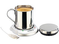 PEARL Tassenwärmer, Beheizbare Tasse, USB Heizplatte
