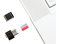 PEARL Micro SD Kartenleser, microSD Reader, Micro USB Karte