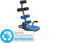 PEARL sports Heimtrainer HT-100 für Ihr komplettes Workout (Versandrückläufer); Twisting Disk Bauch- & Hüft-Trainer, Heimtrainer mit Tablet-/ Laptop-Ablagen 