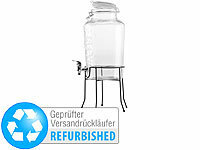 PEARL Glasbehälter mit Hähnen, Wasserbehälter Glas mit Zapfhähnen