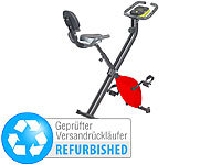 PEARL sports Klapp-Heimtrainer mit Rückenlehne, Tablet-Halter (Versandrückläufer)