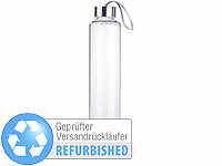 PEARL Flasche für Getränk, Wasserflaschen Glas, Glasflasche