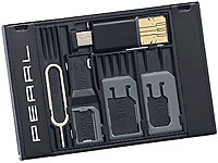 PEARL Simkarten Adapter, Micro SD SIM Card Adapter, SIM Karten Etui