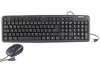 PEARL Computertastatur, PC Tastatur mit Maus, Tastatur-Maus-Kombi