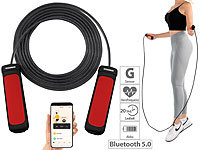 PEARL sports Smartes Kugellager-Springseil, Bluetooth, App, Herzfrequenz-& G-Sensor