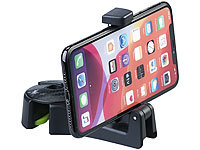 ; USB-Solar-Powerbanks mit LED-Taschenlampe, Universal-Smartphone & Tablet-Ständer 