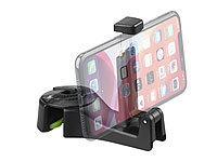 ; USB-Solar-Powerbanks mit LED-Taschenlampe, Universal-Smartphone & Tablet-Ständer 