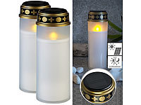 PEARL Kerzen LED, Solar Kerze Grab, Grablicht Solar Beleuchtung