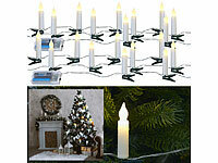 PEARL Lichterkette zum Klemmen, Weihnachtsbaum-Lichterkette-Kerzen