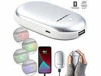 PEARL USB Handwärmer, Powerbank mit Taschenwärmer, USB Taschenwärmer