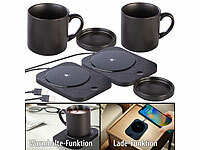PEARL Tassenwärmer mit Tasse, Tassenwärmer USB mit Tasse
