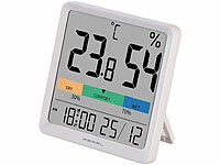 ; Digitales Thermometer/Hygrometer mit Uhrzeit-Anzeige und Wecker Digitales Thermometer/Hygrometer mit Uhrzeit-Anzeige und Wecker 