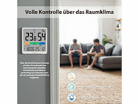 ; Digitales Thermometer/Hygrometer mit Uhrzeit-Anzeige und Wecker Digitales Thermometer/Hygrometer mit Uhrzeit-Anzeige und Wecker 