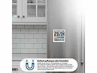 ; Digitales Thermometer/Hygrometer mit Uhrzeit-Anzeige und Wecker Digitales Thermometer/Hygrometer mit Uhrzeit-Anzeige und Wecker 